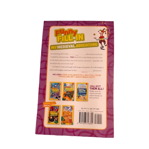 My Medieval Adventure (National Geographic Kids Funny Fill-In) Book New - Picture 2 of 3